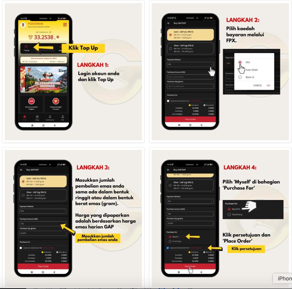 Ada tutorial lengkap Akaun GAP